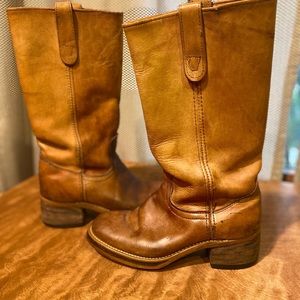Vintage leather campus boots